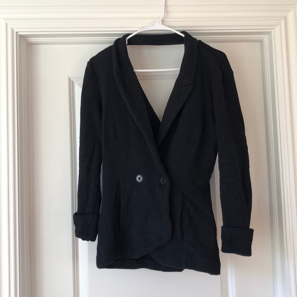 T by Alexander Wang black cotton blazer - Picture 2 of 6